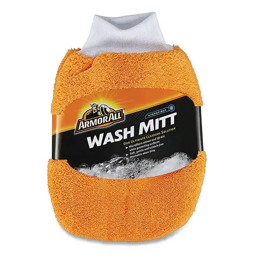 ARMOR ALL 17614 Microfiber Wash Mitt, 1 ct Yellow