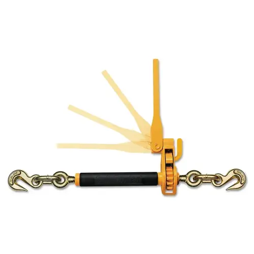 QuikBinder Plus Ratchet Load Binders, 1/2", 5/8" Chain, 18100 lb, 6 in Lift, YW Yellow