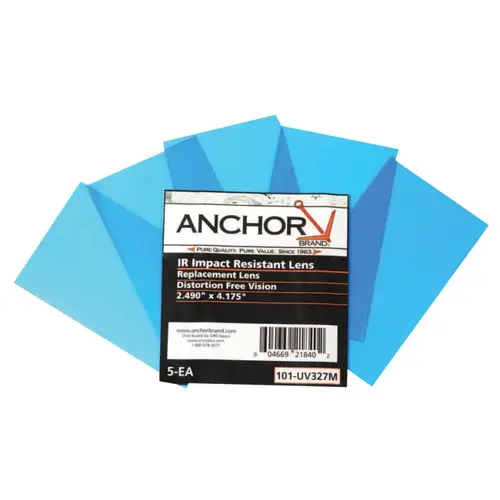 Anchor Industries UV327M Cover Lens, Miller, Inside Cover Lens, 4-1/2 in x 4-1/4 in, Polycarbonate, Clear