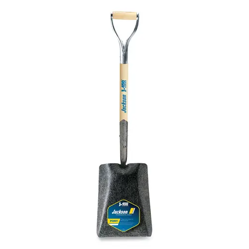 JACKSON PROFESSIONAL TOOLS 1232000 J-450  Series PONY  Shovel, 9.5 in W x 12 in L Blade, 27 in L Armor D-Grip, White Ash, Transfer Track Shovel