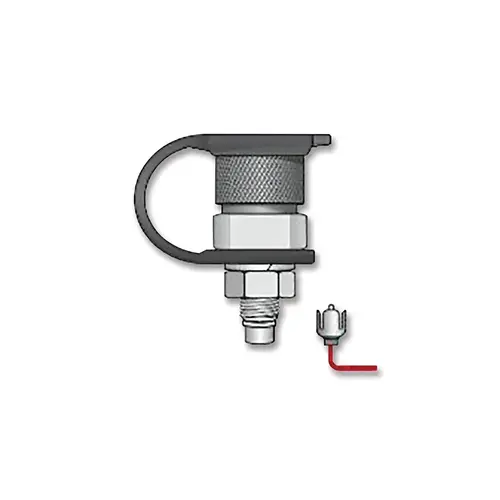 CHECKERS FSQD-B Warning Whip Quick Disconnect Base Mount, Lighted, Hot Plug w/12 in Pigtail and Debris Cap