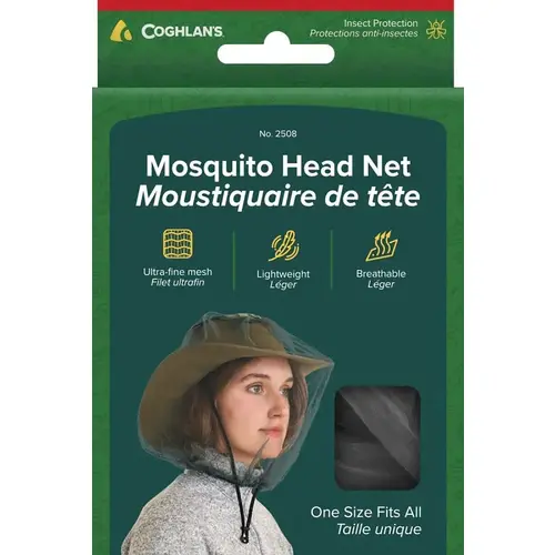 Coghlan's 8941 Mosquito Head Net, Snug Fit Black