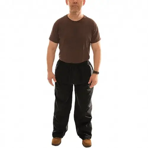 Tingley P27113.3X Work Pants: General Purpose, 3X-Large, Polyester, Black, 52 to 54" Waist, 32" Inseam Length