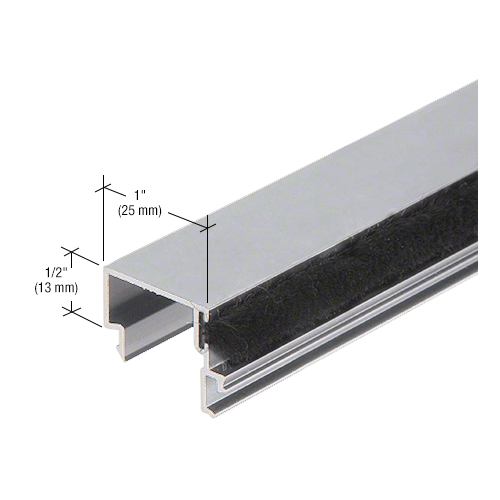 CRL-U.S. Aluminum DS04711 Snap-In Door Stop with Weatherstrip, Clear Anodized Class 1 - 21'-2"