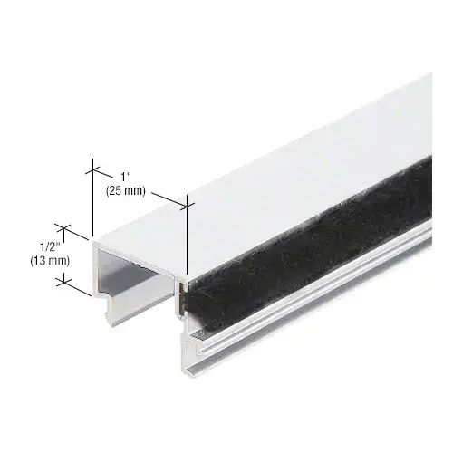 CRL-U.S. Aluminum DS04752 Snap-In Door Stop with Weatherstrip, White KYNAR Paint - 21'-2"