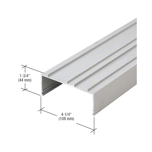CRLU.S. Aluminum CS41811 Clear Anodized Stacking Head and Sill Channel 24'2"