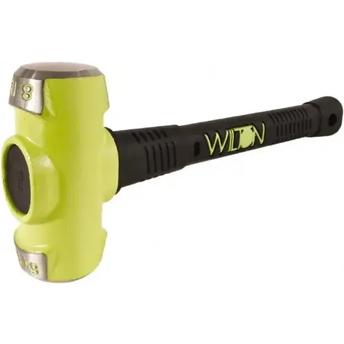 WILTON 20816 B.A.S.H  Unbreakable  Handle Sledge Hammer, 8 lb Head, 16 in Ergonomic Handle Black; Hi-Viz Green