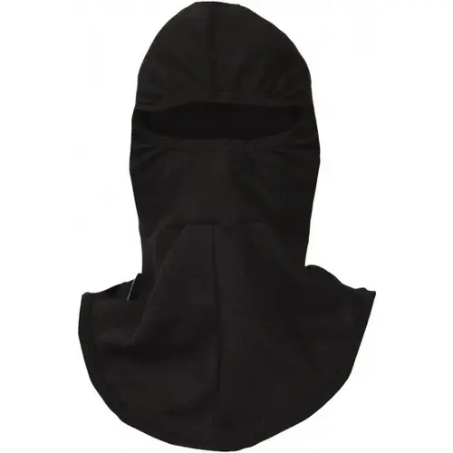 National Safety Apparel H96BK Arc Flash & FR Hoods; Protection Type: Arc Flash ; Hood Type: Balaclava ; Size: Universal ; Color: Black ; Features: Elastic Face Opening; Flame Resistant; Single Layer Top and Bib; Arc Rating: 15 cal/cm2; CAT 2 ; UNSPSC Code: 46181522