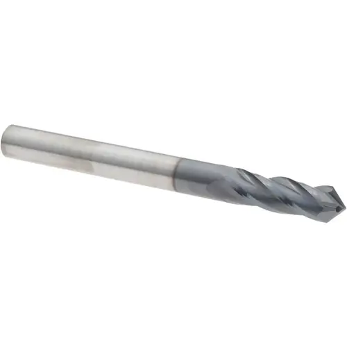 Melin Tool 51635 Drill Mill: 3/16" Dia, 5/8" LOC, 4 Flutes, 90 degree Point, Solid Carbide AlTiN