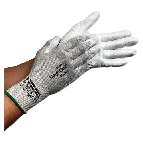 Transforming Technologies GL2502P-XCP12 Electrical Protection Gloves & Leather Protectors; Color: White ; Hand: Pair ; Men's Size: Small ; High Visibility: No ; Static Dissipative: Yes ; FDA Approved: No - pack of 12