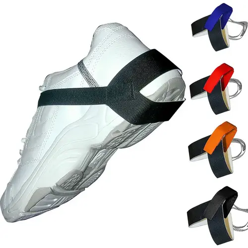 Transforming Technologies HG1360 Grounding Shoe Straps; Strap Type: Antistatic Heel Strap ; Attachment Method: Hook & Loop ; Material: Rubber ; Disposable: No ; Resistor: Yes ; Conductive Strand: Yes