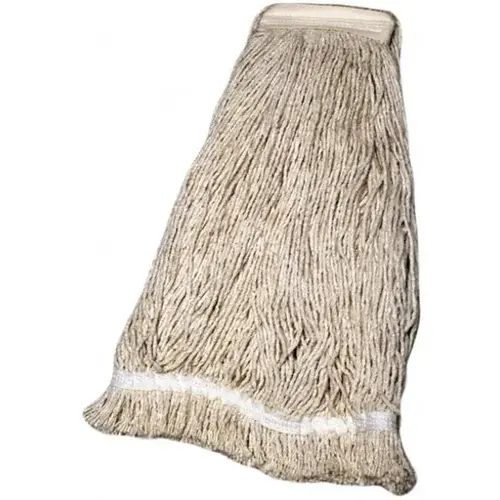 AbilityOne 7.92001E+12-XCP24 Wet Mop Cut: Clamp Jaw, Large, White Mop, Blended Fiber - pack of 24