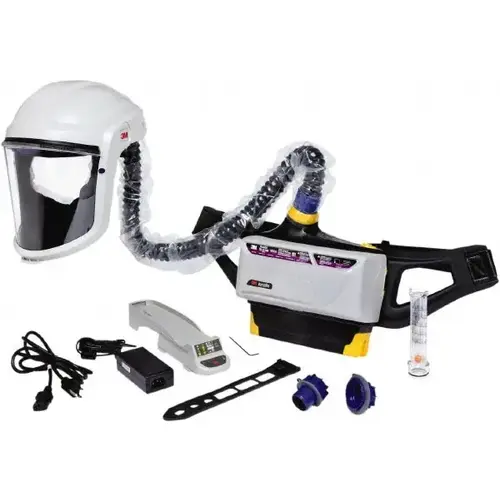 PAPR Hard Hat :HEPA Filter, Face Shield, Polycarbonate