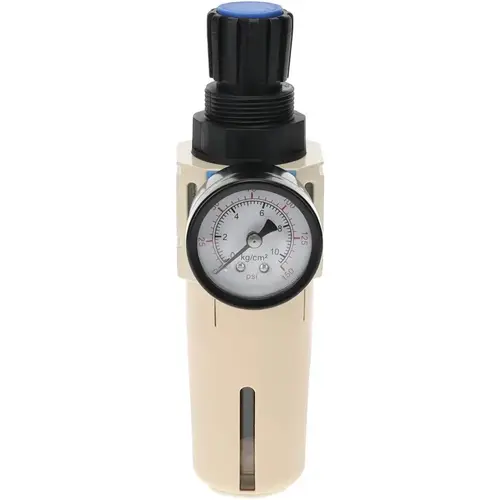 ProSource FR500C-02N FRL Combination Unit: 1/4 NPT, Compact with Pressure Gauge