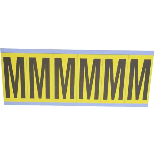 STRANCO SB6-M Number & Letter Label: "M", Rectangle, 1.5" Wide