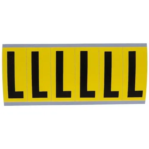 STRANCO SB6-L Number & Letter Label: "L", Rectangle, 1.5" Wide