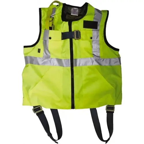 Gemtor 846427-1 Fall Protection Harnesses: 350 Lb, Vest Style, Size Small, Polyester, Back