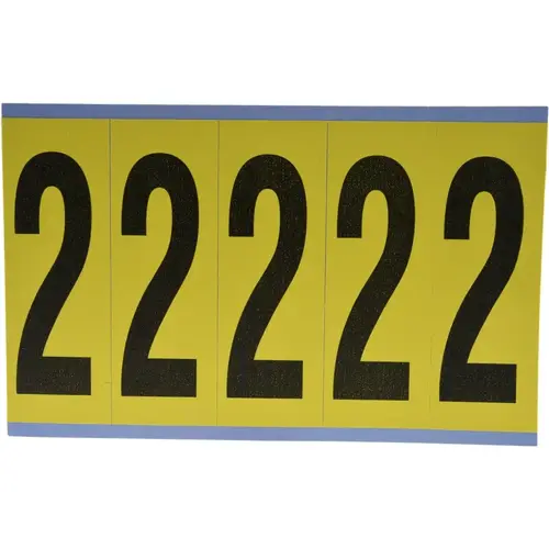 STRANCO SB7-2 Number & Letter Label: "2", Rectangle, 1.75" Wide, 5" High