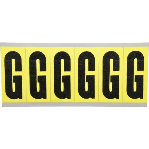 STRANCO SB6-G Number & Letter Label: "G", Rectangle, 1.5" Wide