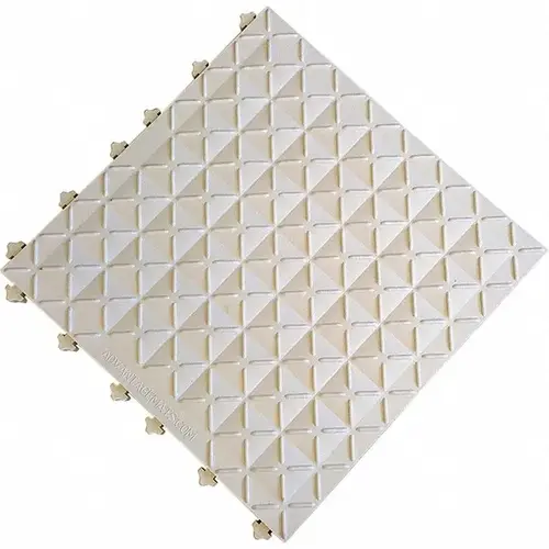 Ergo Advantage A1-W Anti-Fatigue Modular Tile Mat: Dry Environment, 18" Length, 18" Wide, 1" Thick, White
