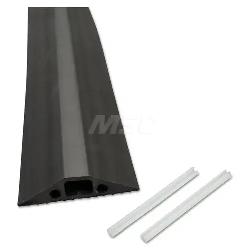 D-Line US/FC68B Floor Cable Cover: Polyvinylchloride, 1 Channel, 21/64" Max Cable Dia, 2,000 lb Load Capacity