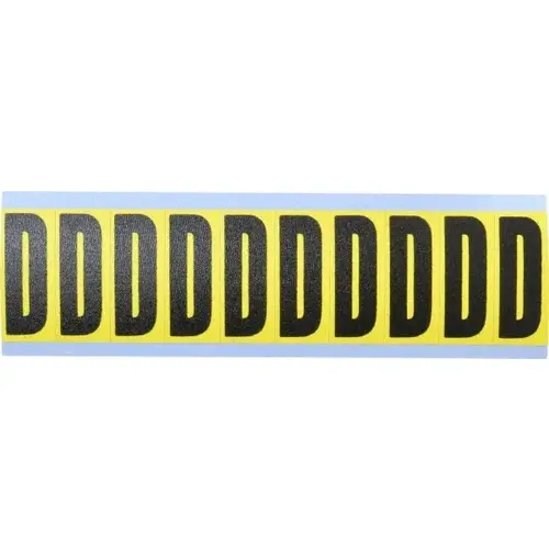 STRANCO SB5-D Number & Letter Label: "D", Rectangle, 1" Wide