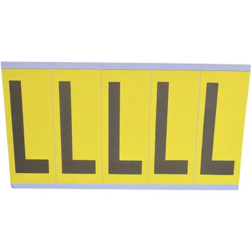 STRANCO SB7-L Number & Letter Label: "L", Rectangle, 1.75" Wide, 5" High