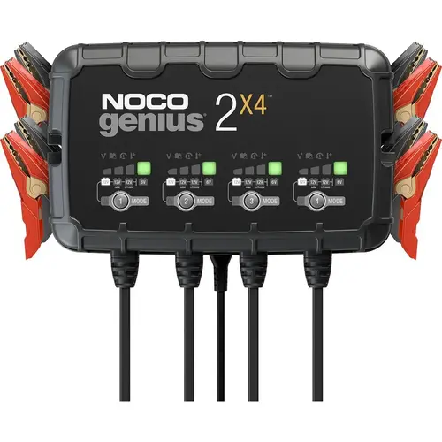 NOCO GENIUS2X4 Automotive Battery Chargers & Jump Starters; Battery Charger Type: Automatic Charger/Battery Maintainer; Solar Panel Charger Kit ; Amperage Rating: 8 ; Voltage: 120-240V AC ; Overall Width: 10 ; Overall Height: 5.7086in ; Overall Depth: 10.7874in