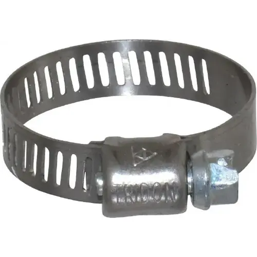 Ideal Tridon 62P1251 Worm Gear Clamp: SAE 12, 9/16 to 1-1/4" Dia, Stainless Steel Band