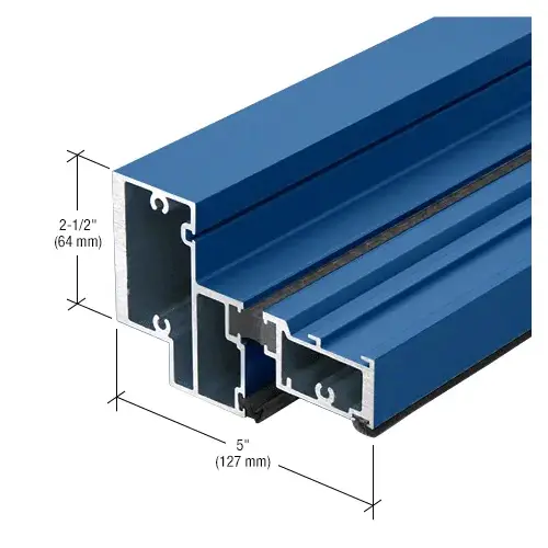 CRL-U.S. Aluminum BT86771 Transom Header Bar for Surface Closers, Thermally Improved, Custom Paint, 24'-2"