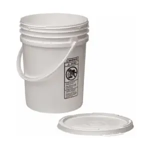 CEP LP5SL 5.5 Gallon Closure Capacity, Screw On Closure, White Drum Pail