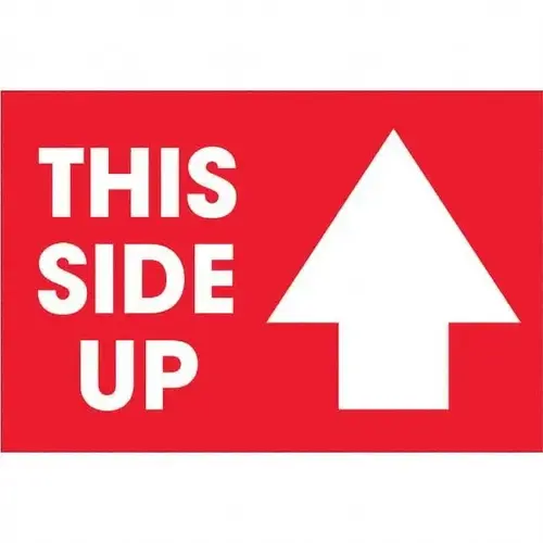Tape Logic DL1307 Shipping & DOT Label: "This Side Up", Rectangle, 3" Wide, 2" High