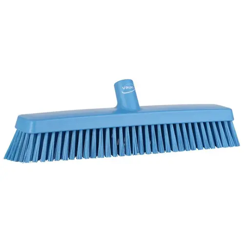 Vikan 31753 Push Brooms; Handle Connection Type: European Threaded ; Type: Push Broom ; Brush Width: 3.1in ; Bristle Material: Polyester ; Block Material: Polypropylene ; Bristle Length (Inch): 2-2/5