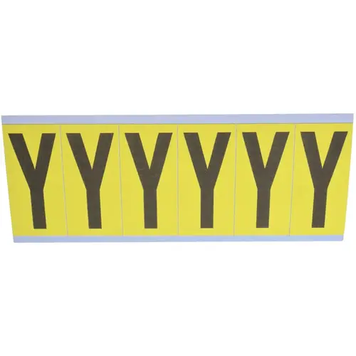 STRANCO SB6-Y Number & Letter Label: "Y", Rectangle, 1.5" Wide