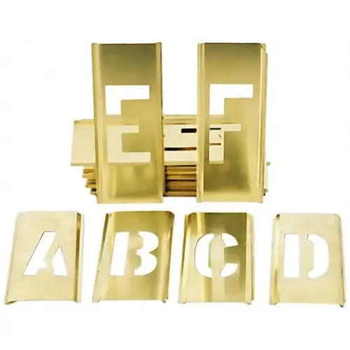 AbilityOne 7.52E+12 Brass Stencils; Number Of Pieces: 45 ; UNSPSC Code: 44111801