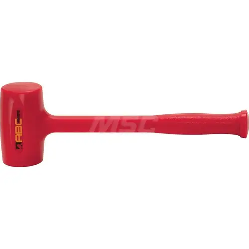 ABC Hammers ABC3DB 2.8 lb Polyurethane Dead Blow Hammer, Non-Sparking, Non-Marring 2-1/4" Face Diam, 4-5/8" Head Length, 14-3/8" OAL, 12-1/2" Steel Reinforced Polyurethane Handle, Double Faced