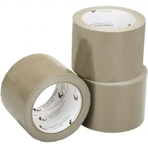AbilityOne 7.51E+12 Packing Tape: 2" Wide, Tan, Hot Melt Adhesive