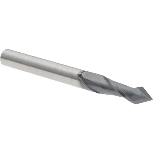 Melin Tool 51665 Drill Mill: 1/4" Dia, 3/4" LOC, 2 Flutes, 60 degree Point, Solid Carbide AlTiN