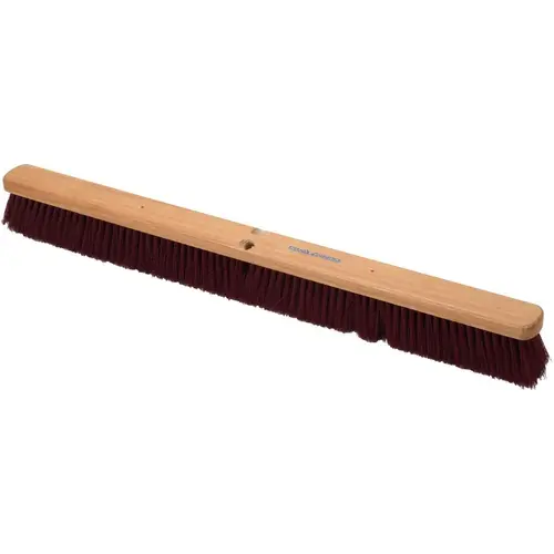 Push Broom: 36" Wide, Polypropylene Bristle