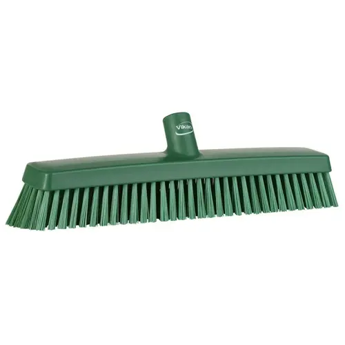 Vikan 31752 Push Brooms; Handle Connection Type: European Threaded ; Type: Push Broom ; Brush Width: 3.1in ; Bristle Material: Polyester ; Block Material: Polypropylene ; Bristle Length (Inch): 2-2/5