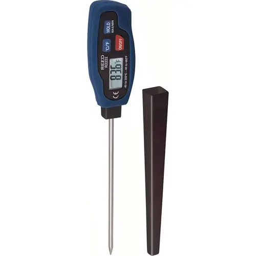 REED Instruments R2222 Digital Thermometer & Probe: 482 degree F