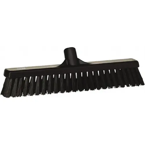 Vikan 31749 Push Broom: 16" Wide, Polyester Bristle
