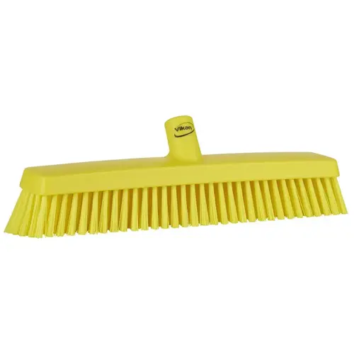 Vikan 31756 Push Brooms; Handle Connection Type: European Threaded ; Type: Push Broom ; Brush Width: 3.1in ; Bristle Material: Polyester ; Block Material: Polypropylene ; Bristle Length (Inch): 2-2/5
