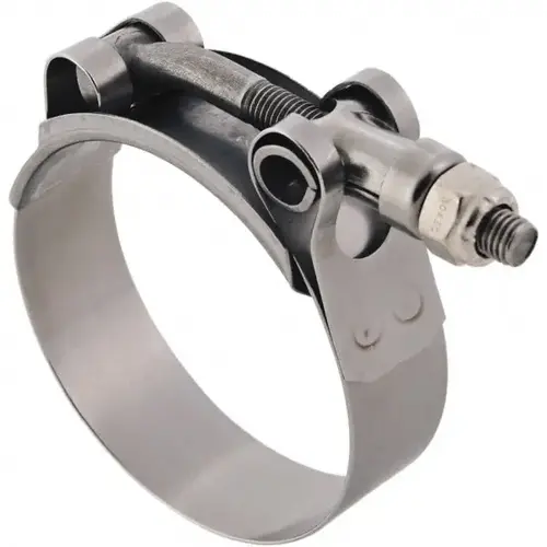 Ideal Tridon 3.00211E+11 T-Bolt Channel Bridge Clamp: 6.5 to 6.81" Hose, 3/4" Wide, Stainless Steel