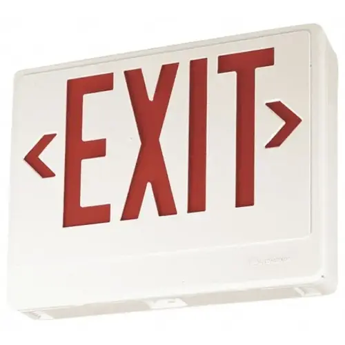Lithonia Lighting 388066 1 Face, White, Thermoplastic, LED, Illuminated Exit Sign