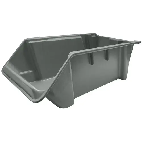 MFG Tray 8422085136 Bins; Bin Style: Hopper Front ; Shape: Rectangle ; Load Capacity (Lb. - 3 Decimals): 100.000 ; Color: Gray ; Stacking: Yes ; Hanging: No