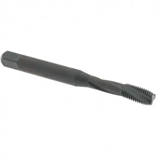 #10-32 UNF, 3 Flute, 15 degree Helix, Modified Bottoming Chamfer, Oxide Finish, Powdered Metal Spiral Flute STI Tap