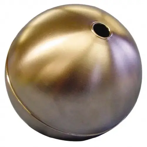 MSC RT70425 7" Diam, Spherical, Tubed Through Connection, Metal Float