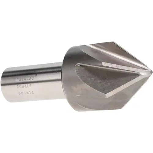 Value Collection SC2182148 Countersink: 1-3/4" Head Dia, 82 degree Included Angle, 6 Flutes, Cobalt Steel, Right Hand Cut Bright/Uncoated