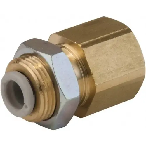 SMC PNEUMATICS KQ2E16-04A Push-To-Connect Tube Fitting: Female Bulkhead, 1/2" Thread
